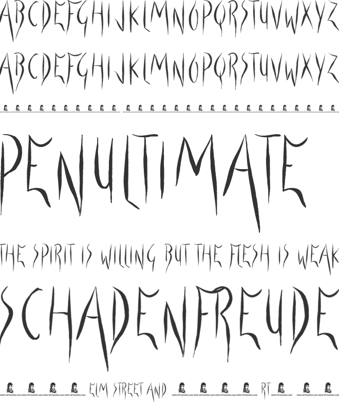 Forbid Nothing font preview
