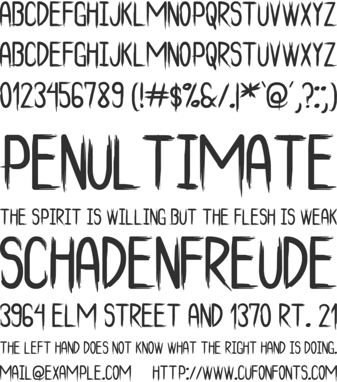 The Bad Times St font preview