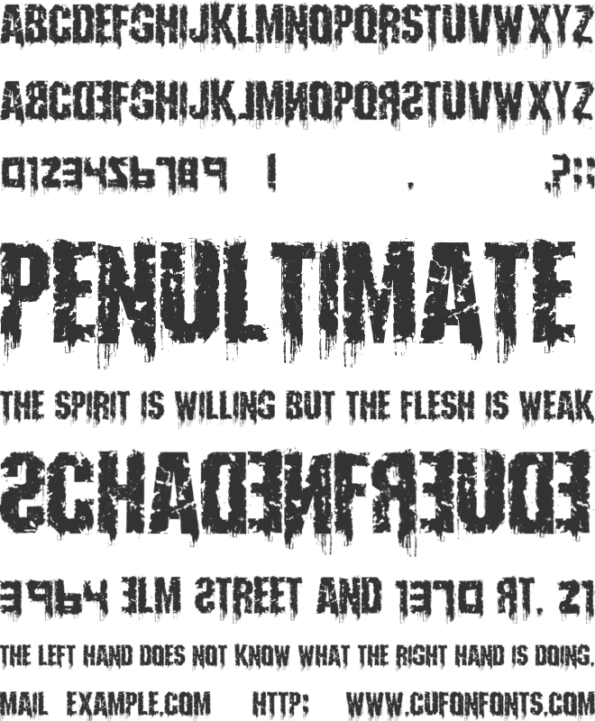 Infektion font preview