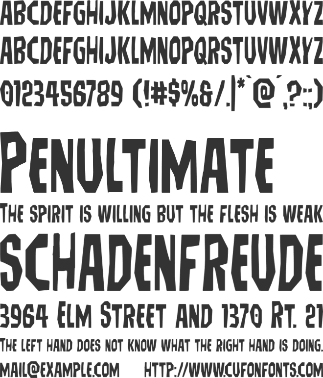 Hitchblock font preview