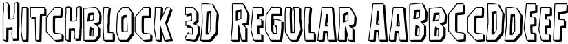 Hitchblock 3D Regular font