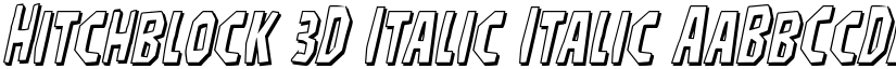 Hitchblock 3D Italic Italic font