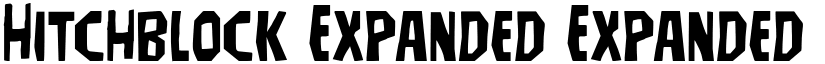 Hitchblock Expanded Expanded font