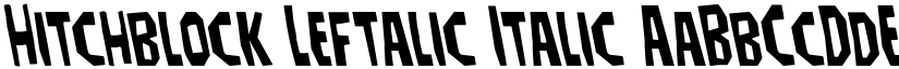 Hitchblock Leftalic Italic font