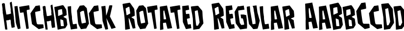 Hitchblock Rotated Regular font