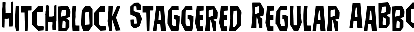Hitchblock Staggered Regular font