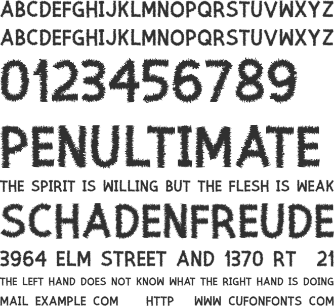 Spine font preview