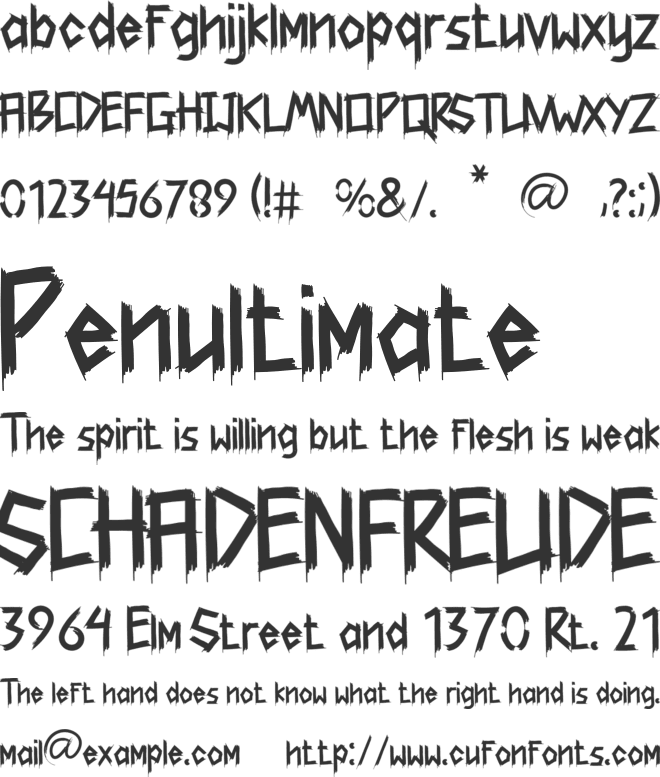 Jouright font preview