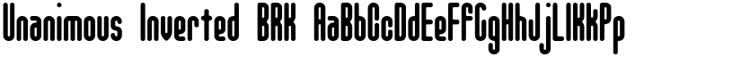 Unanimous Inverted BRK font