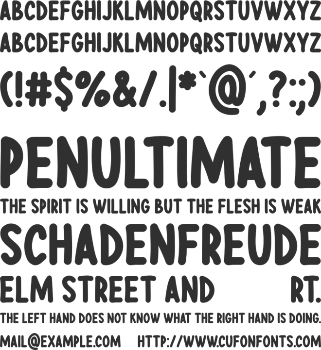 Thrive Xmas font preview