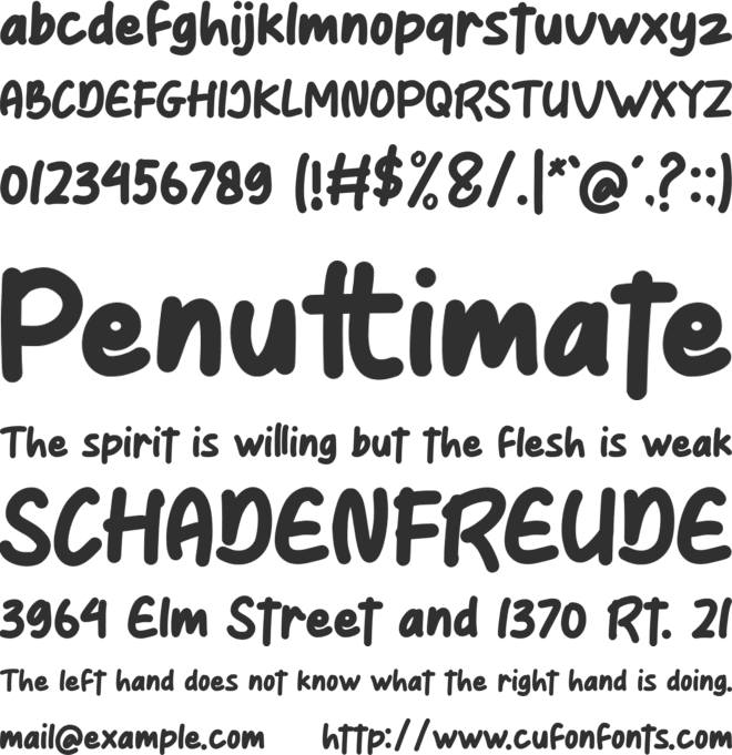 Punkiss font preview