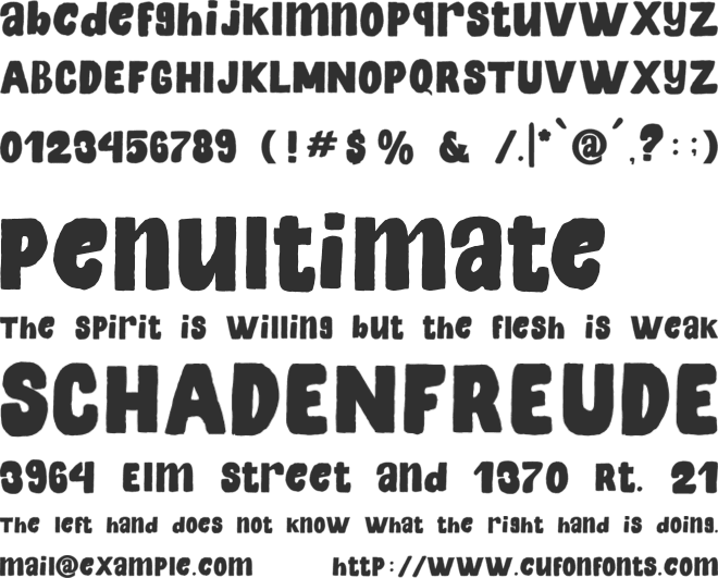 HETRO font preview