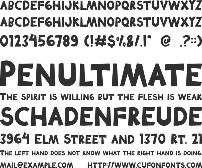 Helko font preview