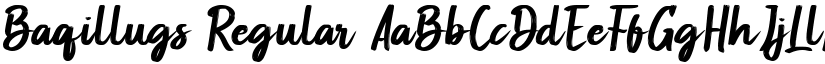 Baqillugs Regular font