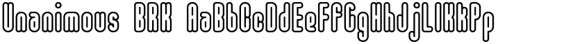 Unanimous BRK font