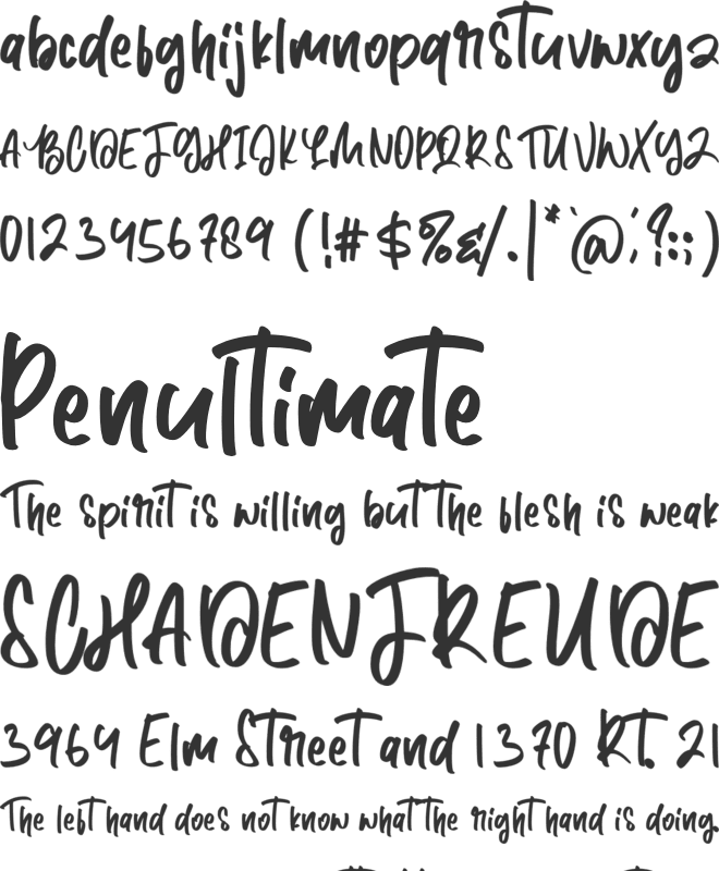 Lazy Fine font preview