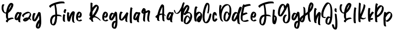 Lazy Fine Regular font