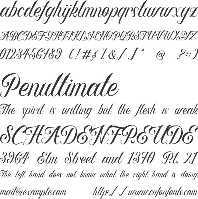 Rhegina Darling font preview