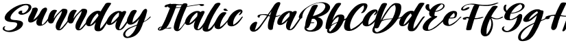 Sunnday Italic font