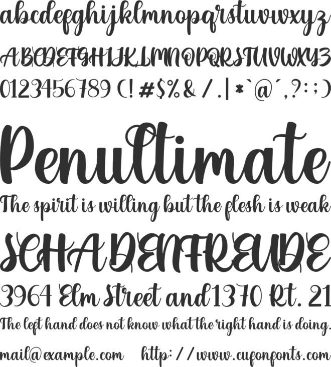 bluesfather font preview
