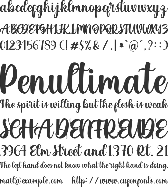 bluesfather font preview