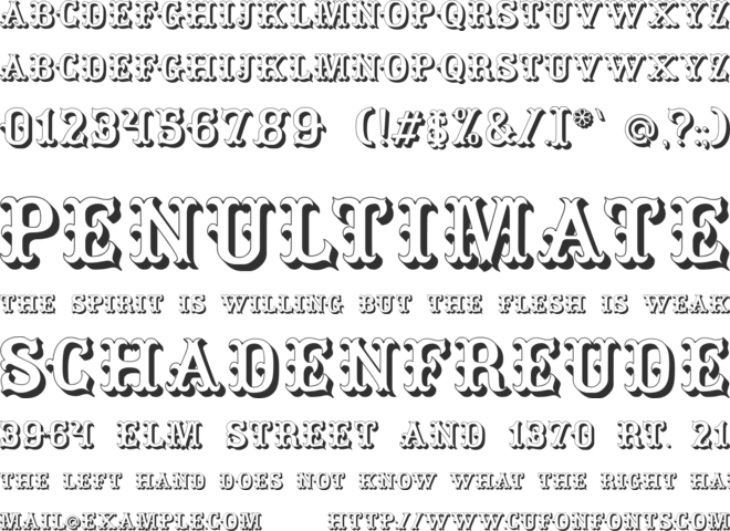 Ragtime font preview