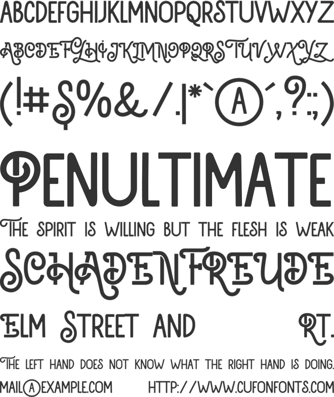 Galguna font preview