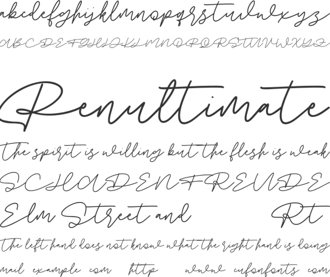 Amodia Charlote Free font preview