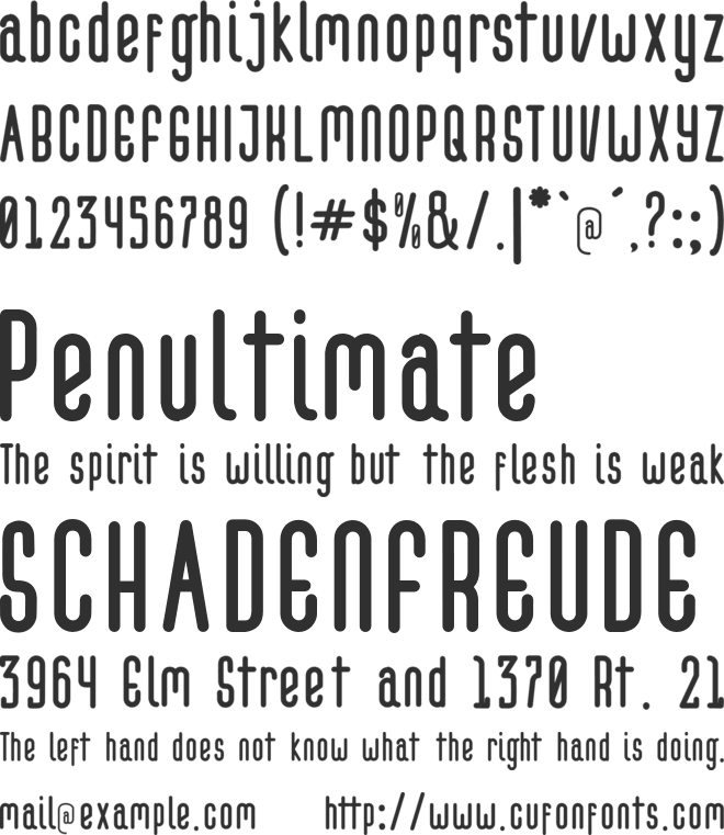 Melowest font preview