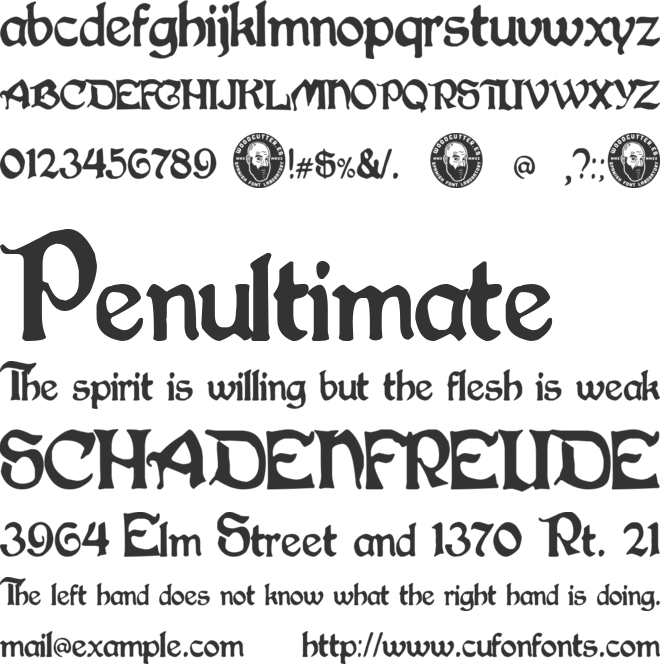 White Storm font preview