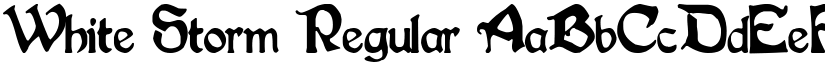 White Storm Regular font
