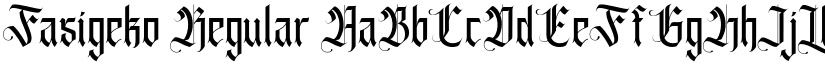 Fasigeko Regular font