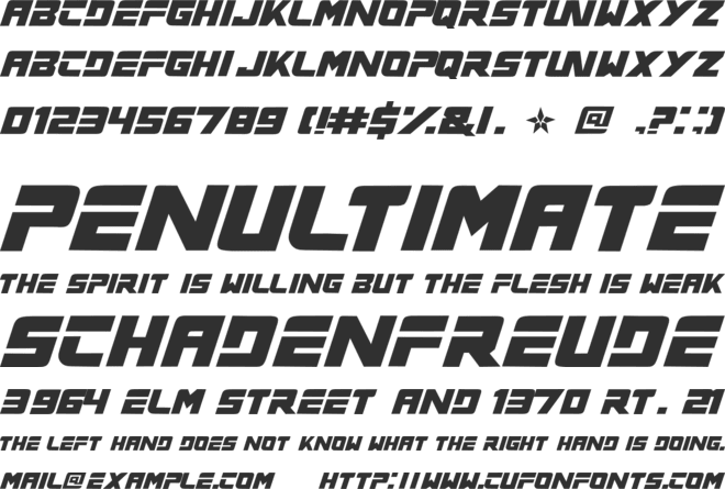 STAR7 font preview
