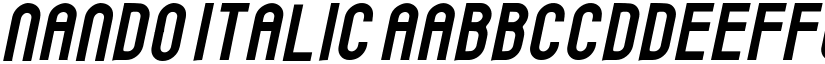 Nando Italic font