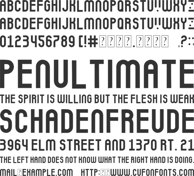 Nando font preview