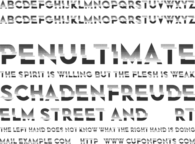Eclairages font preview