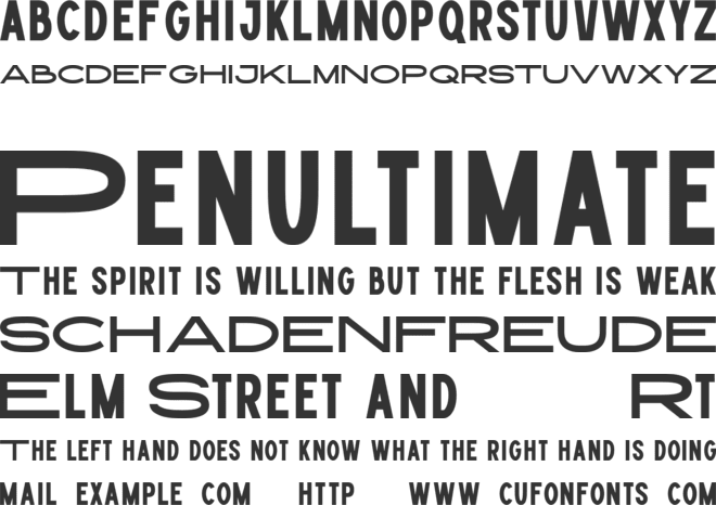 High Cruiser font preview