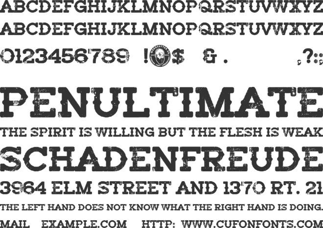 Rebel Hero font preview