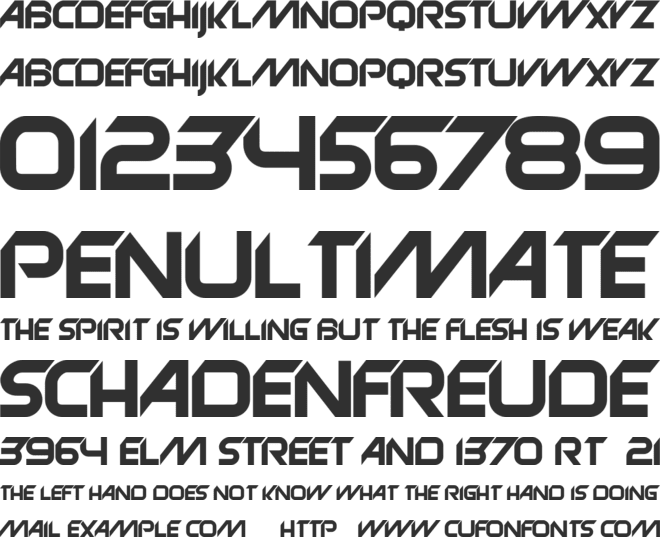 Anniversary font preview