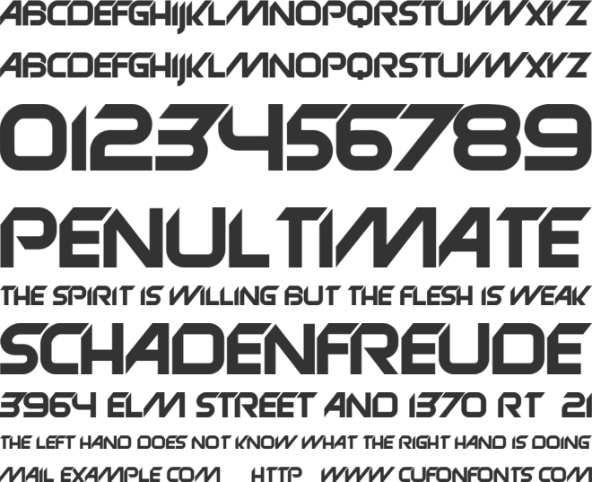 Anniversary font preview