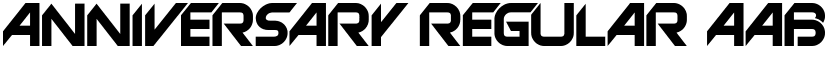 Anniversary Regular font
