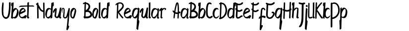 Ubet Nduyo Bold Regular font