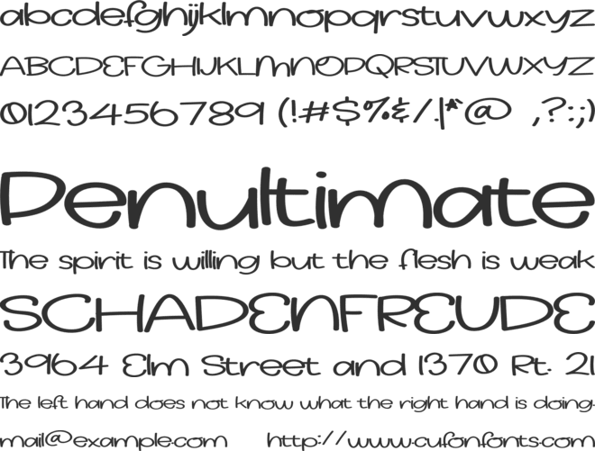 FBMightySpiky font preview