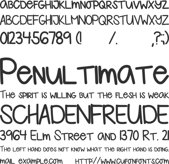 Eggy Pudding font preview