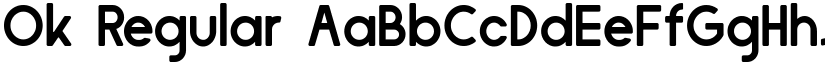 Ok Regular font