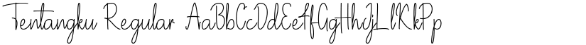 Tentangku Regular font