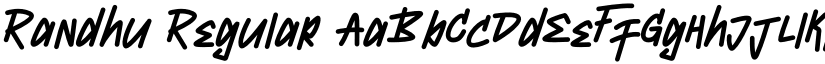 Randhu Regular font