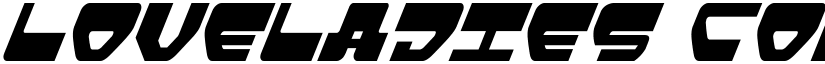 Loveladies Condensed Italic font