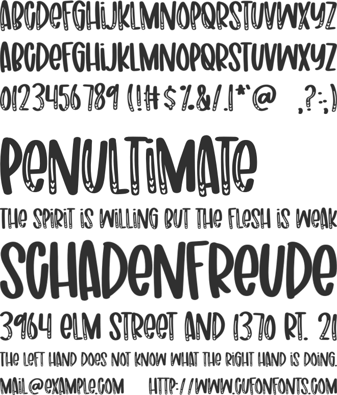 FB-LoveHearts font preview