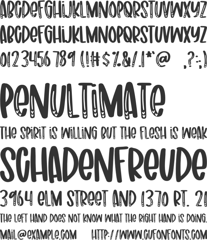 FB-LoveHearts font preview